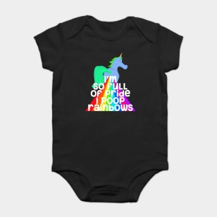 So Full Of Pride I Poop Rainbows Baby Bodysuit